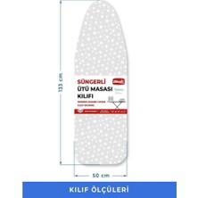 Magic Lady Ütü Masası Kılıfı Örtüsü Bezi Ince Süngerli Ayarlanabilir 133 x 50 cm