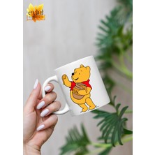 Eylül Design Winnie The Pooh Temalı Sevimli Eğlenceli Özel Tasarım Baskılı Kupa Bardak Hediye Bardak