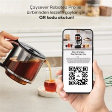 Karaca Çaysever Robotea Connect 3 in 1 Konuşan Otomatik Cam Çay Makinesi Filtre Kahve DEM.MAKI.2500W Chrome