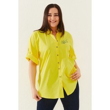 Lady Majestic Cotton Hakim Yaka Büyük Beden Gömlek