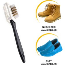 Aybastılı Çift Taraflı Pratik Taşınabilir Süet Nubuk Deri Çizme Bot Ayakkabı Temizleme Bakım Fırçası