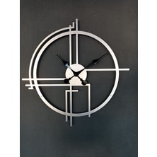 Gowpenart Dizayn Gowpenart querencia Metal Gümüş / Silver Duvar Saati 1,5 mm Kalınlık 60 x 60 cm