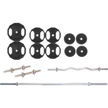 ACD Spor 65 kg Döküm Halter Vidalı Dambıl Set 150 cm Uzun Barlı ve Z Bar