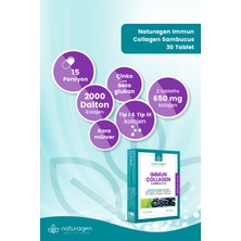 Naturagen  Immun Sambucus (Karamürver),Collagen,Beta Glukan,Vitamin A-B6-B12-C-D-E,Selenyum,Çinko 30'lu Tablet