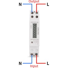 Betty Becky Sınotımer 230V Tek Fazlı Din Raylı LCD Dijital Ekran Elektrik Tüketimi Enerji Watt Metre Wattmetre 5-32A Ac 50Hz (Yurt Dışından)