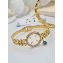 Mavi Deniz Accesories Çelik Çeyrekli Kelepçe Bileklik Çelik Çeyrek Takılan Bileklik Çelik