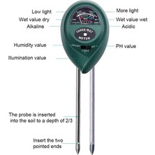 Betty Becky Nem Ölçme Nem Işık Ölçer Hidroponik Analizörü Bahçe Higrometresi 3'ü 1 Arada Çiçekler Ph Test Cihazı (Yurt Dışından)