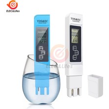 Betty Becky Taşınabilir Tds Ec Metre Sıcaklık Test Cihazı Kalem 3 In1 Fonksiyonu Iletkenlik Filtresi Ölçüm Su Kalitesi Saflık Test Cihazı 0-9990PPM (Yurt Dışından)