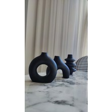 Bümay Home Modern Minimal 3lü Beton Vazo Set