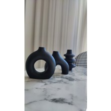 Bümay Home Modern Minimal 3lü Beton Vazo Set