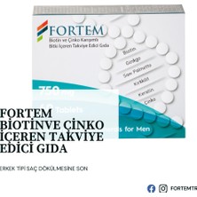 Fortem Biotin ve Çinko Karışımlı Dökülme Karşıtı Erkek Saç Tableti