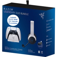 Razer Legendary Bundle Kaira Kablosuz Kulaklık ve Ps5 Dualsense Şarj Istasyonu RZ82-03980100-B3M1