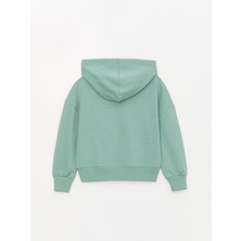 Kız Çocuk Ayıcık Cep Kapüşonlu SweatShirt