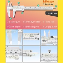 Sevgift 530-104 Mekanik Kumpas 0-150MM   0.05 mm Hassasiyetli