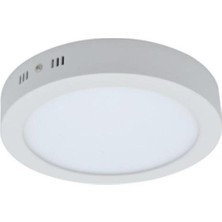 Totan 24W Yuvarlak Sıva Üstü LED Panel Beyaz Işık Uzun Ömürlü Metal Kasa
