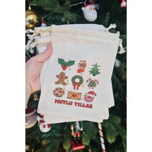 Pekshop Retro Yılbaşı Ikonları Mutlu Yıllar Yazılı Yılbaşı Hediye Kesesi 10LU