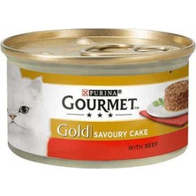 Gourmet Gold Savoury Cake Sığır Etli Kedi Konservesi 85  gr