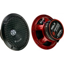 Reiss RS-M8LX Işıklı Yeni Seri Çifti 600WAT-300W Rms Metal Kapaklı 20 cm Oto Midrange Hoparlör