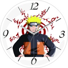 Art Hediye Naruto Shinobi Çap 30CM Sessiz Akar Bombeli Gerçek Cam Duvar Saati