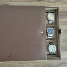 Onywatch El Yapımı Dana Derisi Saat Kutusu Saat Koleksiyon Kutusu
