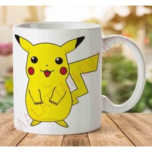 1-1161 Pikachu Büyük Görsel Iki Tarafı Baskılı Kupa Bardak