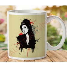 1-011 Amy Winehouse Iki Taraf Baskılı Kupa Bardak
