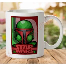 1-812 Bobba Fett Bounty Hunter Star Wars Iki Tarafı Baskılı Kupa Bardak