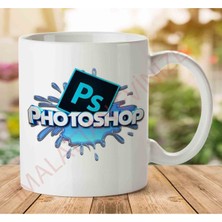 A2503 Photoshop Logo Iki Tarafı Baskılı Kupa Bardak