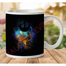 Art Hediye 1-1367 Droid Art R2D2 And C3PO Powder Splash Star Wars Iki Tarafı Baskılı Kupa Bardak