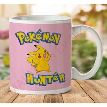1-1737 Pokemon Hunter Pikachu Iki Tarafı Baskılı Kupa Bardak