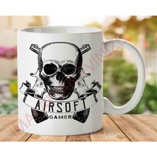 Art Hediye Aırsoft Gamer Iki Tarafı Baskılı Kupa Bardak