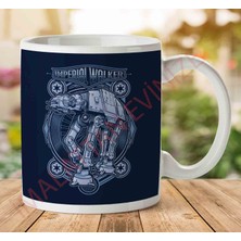 Art Hediye 1-2054 Star Wars Imperial Walker Iki Tarafı Baskılı Kupa Bardak