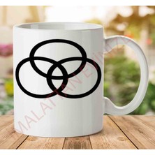 Art Hediye 1-1125 LED Zeppelin Rings Iki Tarafı Baskılı Kupa Bardak