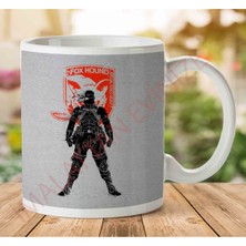 1-1559 Metal Gear Solid Foxhound Big Boss Logo Iki Tarafı Baskılı Kupa Bardak