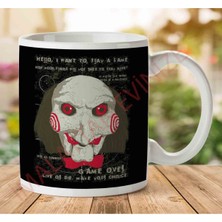 1-1476 Jigsaw Saw Clown Headjpeg Iki Tarafı Baskılı Kupa Bardak