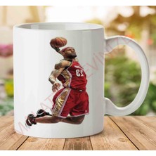 1-1123 Lebron James Iki Tarafı Baskılı Kupa Bardak