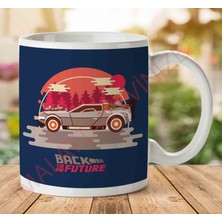 1-792 Back To The Future Delorean Forest Iki Tarafı Baskılı Kupa Bardak