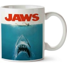 Jaws Horror Korku Filmi Iki Tarafı Baskılı Kupa Bardak