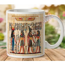 1-538 Mısır Firavun 2 Iki Tarafı Baskılı Kupa Bardak