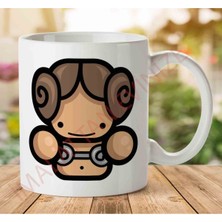 1-1972 Simpler Princess Leia Organa Star Wars Iki Tarafı Baskılı Kupa Bardak