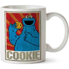 Cookie Monsters Kurabiye Canavarı Iki Tarafı Baskılı Kupa Bardak