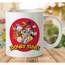 Art Hediye A2762 Looney Tunes Karakterler Iki Tarafı Baskılı Kupa Bardak
