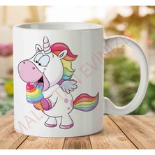 Art Hediye 1-1260 Unicorn Bebe Iki Tarafı Baskılı Kupa Bardak