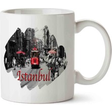 Art Hediye Istanbul Taksim Iki Tarafı Baskılı Kupa Bardak