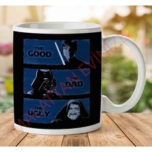 Art Hediye 1-2186 The Good The Dad And The Ugly Star Wars Iki Tarafı Baskılı Kupa Bardak