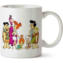 Taş Devri Jetsons Iki Tarafı Baskılı Kupa Bardak