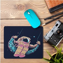 Art Hediye Astronot Gezegenlerde Sallanan Astronot Baskılı Mouse Pad Mousepad