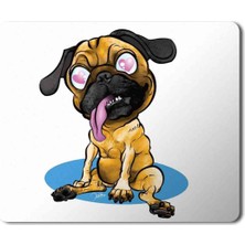 Art Hediye Pug Love Köpek Baskılı Mouse Pad Mousepad