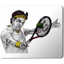 Art Hediye Tenis Roger Federer Baskılı Mouse Pad Mousepad