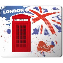 Art Hediye London Street Telephone Booths Baskılı Mouse Pad Mousepad